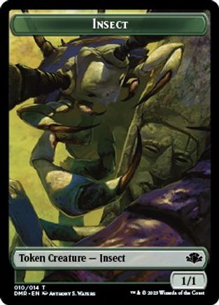 Insect // Saproling Double-Sided Token (DMR-10 // 11) - Dominaria Remastered Foil - Card Brawlers