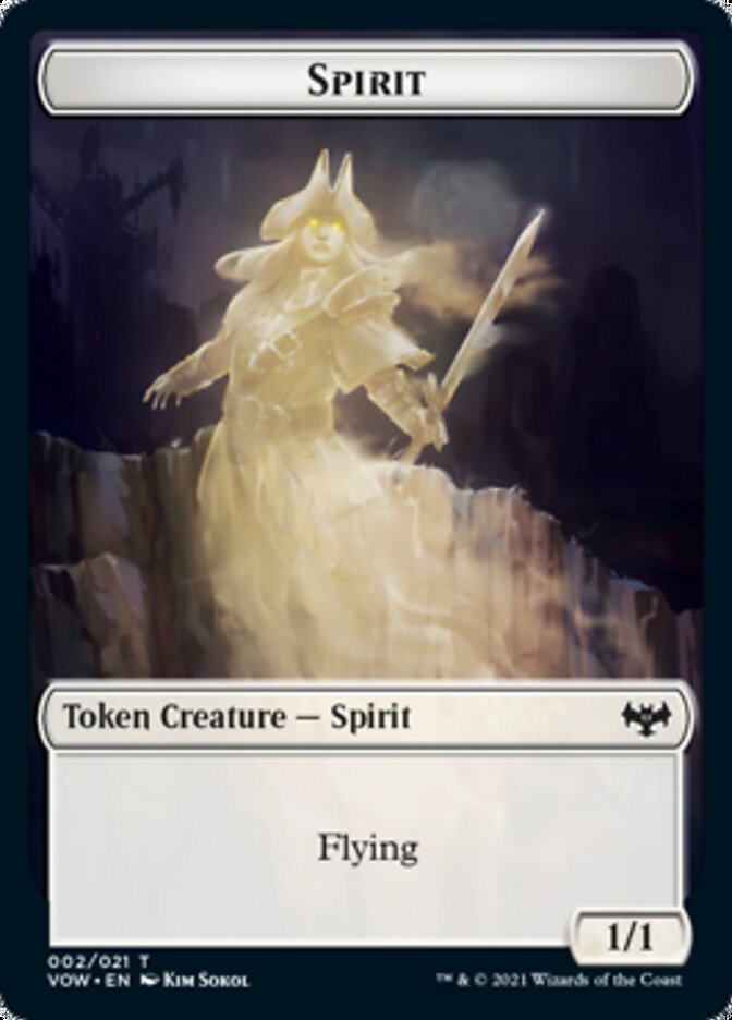 Insect // Spirit (002) Double - Sided Token [Innistrad: Crimson Vow Tokens] - Card Brawlers