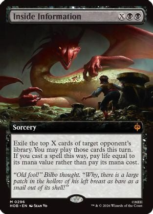 Inside Information (Extended Art) (HOB-296) - The Hobbit Foil - Card Brawlers