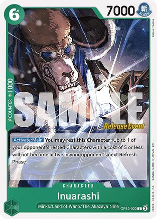 Inuarashi (OP12-022) - Legacy of the Master Release Event Cards - Card Brawlers