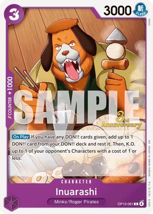 Inuarashi (OP13-061) - Carrying On His Will: 3rd Anniversary Tournament Cards - Card Brawlers