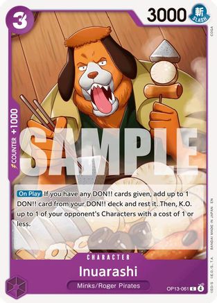 Inuarashi (OP13-061) - Carrying On His Will - Card Brawlers