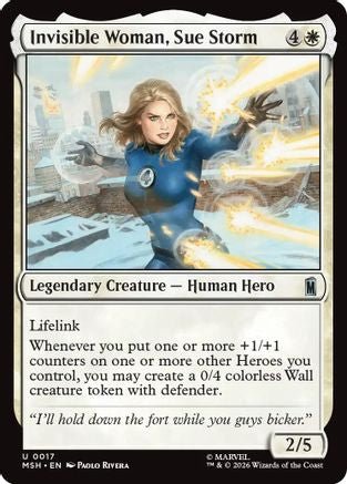 Invisible Woman, Sue Storm (MSH-017) - Marvel Super Heroes Foil - Card Brawlers