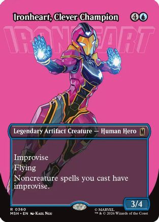 Ironheart, Clever Champion (Borderless) (MSH-360) - Marvel Super Heroes - Card Brawlers