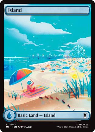 Island (0280) (MSH-280) - Marvel Super Heroes Foil - Card Brawlers