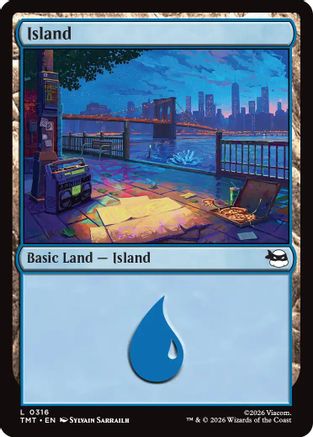 Island (0316) (TMT-316) - Teenage Mutant Ninja Turtles Foil - Card Brawlers