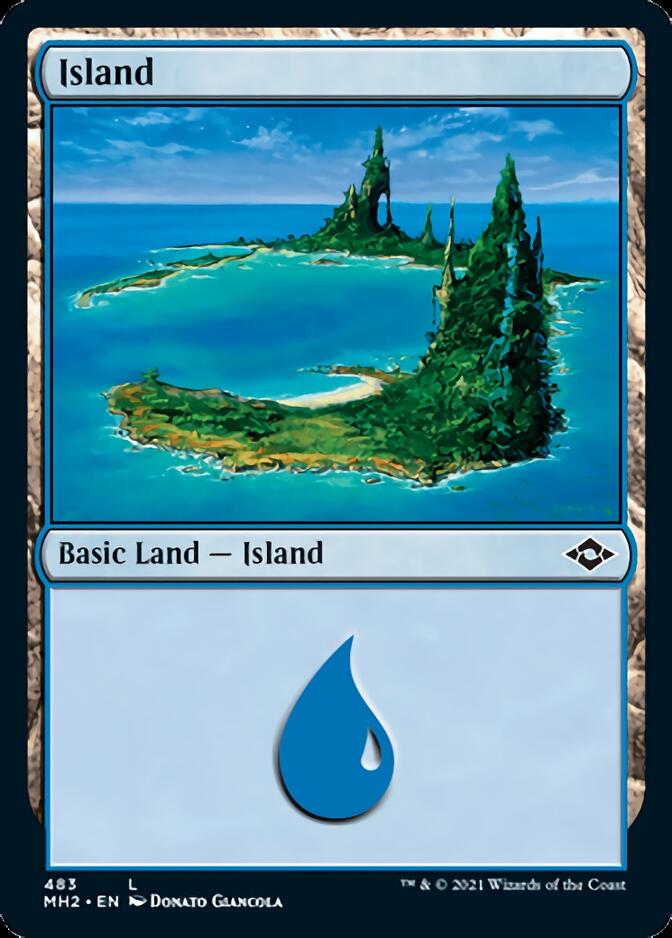 Island (483) (Foil Etched) [Modern Horizons 2] - Card Brawlers