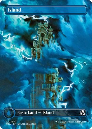 Island (Borderless) (0385) (FRA-385) - Reality Fracture Foil - Card Brawlers