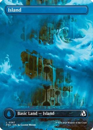 Island (Borderless) (0387) (FRA-387) - Reality Fracture Foil - Card Brawlers