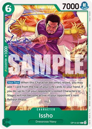 Issho - OP14-021 (OP14-021) - The Azure Sea's Seven Release Event Cards - Card Brawlers