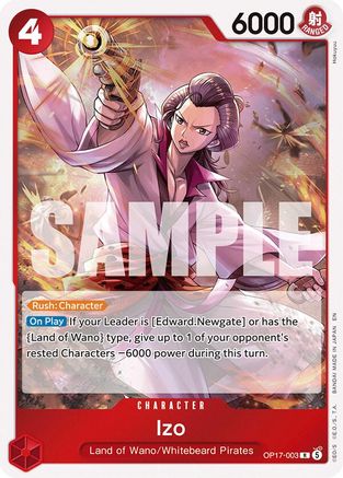 Izo (OP17-003) - The World's Strongest Warriors Foil - Card Brawlers