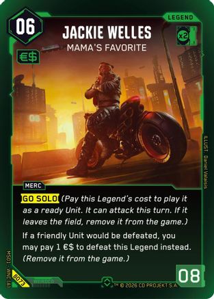 Jackie Welles - Mama's Favorite (Rare) (B073) - Welcome to Night City Beta Foil - Card Brawlers