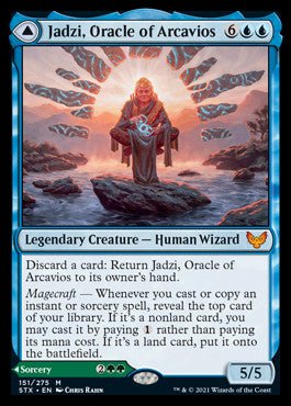 Jadzi, Oracle of Arcavios // Journey to the Oracle [Strixhaven: School of Mages] - Card Brawlers