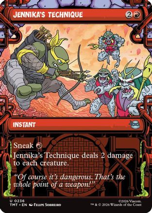 Jennika's Technique (Showcase) (TMT-236) - Teenage Mutant Ninja Turtles Foil - Card Brawlers