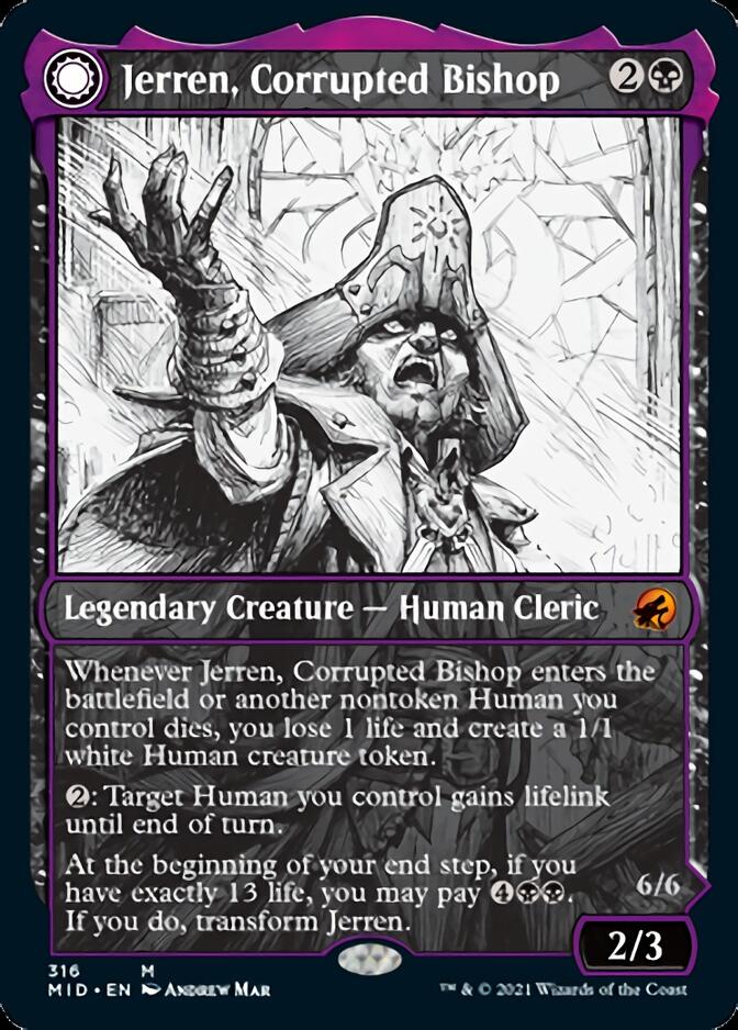Jerren, Corrupted Bishop // Ormendahl, the Corrupted (Showcase Eternal Night) [Innistrad: Midnight Hunt] - Card Brawlers