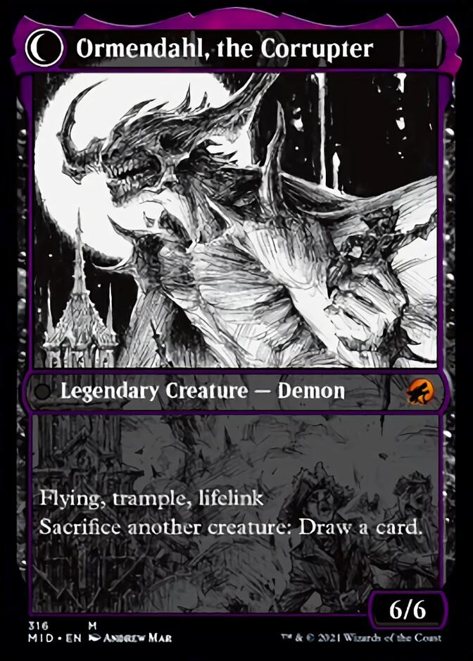 Jerren, Corrupted Bishop // Ormendahl, the Corrupted (Showcase Eternal Night) [Innistrad: Midnight Hunt] - Card Brawlers