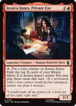 Jessica Jones, Private Eye (MSH-139) - Marvel Super Heroes Foil - Card Brawlers