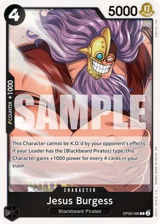 Jesus Burgess (Reprint) (OP09-086) - Premium Booster -The Best- Vol. 2 Foil - Card Brawlers