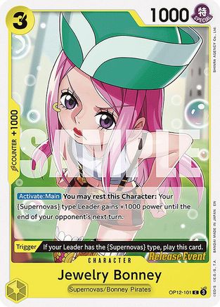 Jewelry Bonney (101) (OP12-101) - Legacy of the Master Release Event Cards - Card Brawlers