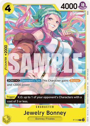 Jewelry Bonney (Heroines Battle Pack) (P-113) - One Piece Promotion Cards - Card Brawlers