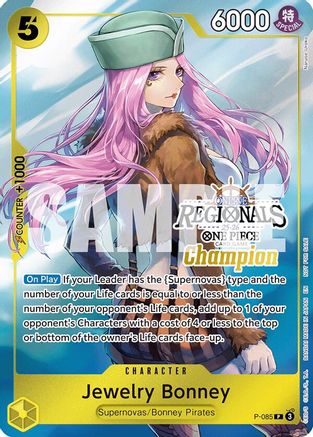 Jewelry Bonney (Online Regional Champion Card Set 2025 Vol.2) (P-085) - One Piece Promotion Cards Foil - Card Brawlers