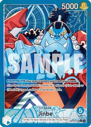 Jinbe - OP14-040 (Alternate Art) (OP14-040) - The Azure Sea's Seven Foil - Card Brawlers