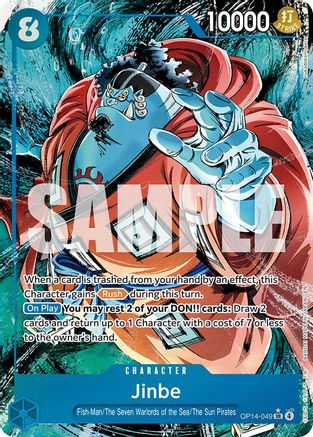 Jinbe - OP14-049 (Alternate Art) (OP14-049) - The Azure Sea's Seven Foil - Card Brawlers