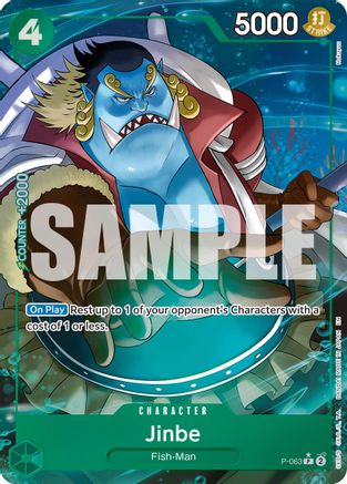 Jinbe - P-063 (Alternate Art) (P-063) - Premium Booster -The Best- Vol. 2 Foil - Card Brawlers