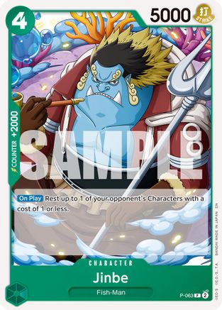 Jinbe - P-063 (Reprint) (P-063) - Premium Booster -The Best- Vol. 2 - Card Brawlers