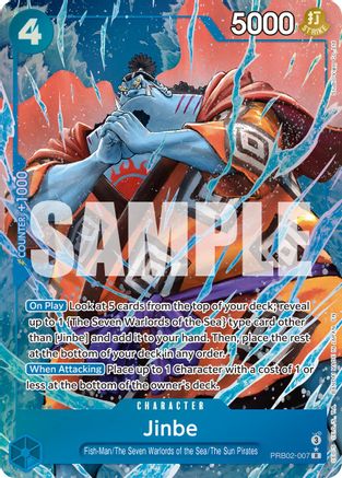 Jinbe - PRB02-007(Alternate Art) (PRB02-007) - Premium Booster -The Best- Vol. 2 Foil - Card Brawlers