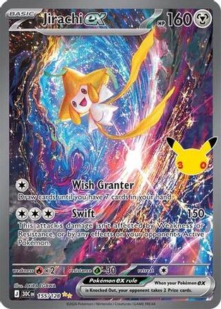 Jirachi ex (155/128) - Holofoil [ME 30th Celebration] - Card Brawlers