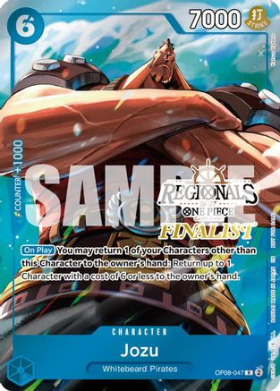 Jozu (Regionals Finalist Card Set 26-27 Vol.2) (OP08-047) - One Piece Promotion Cards Foil - Card Brawlers