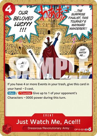 Just Watch Me, Ace!!! (OP15-021) - Adventure on Kami's Island Release Event Cards - Card Brawlers