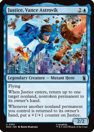 Justice, Vance Astrovik (MSH-061) - Marvel Super Heroes Foil - Card Brawlers