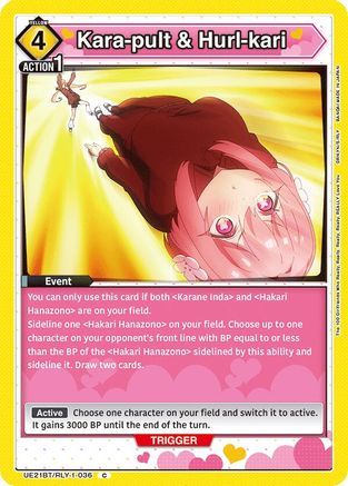Kara-pult & Hurl-kari (UE21BT/RLY-1-036) - UE21BT The 100 Girlfriends Who Really Really Really Really REALLY Love You - Card Brawlers