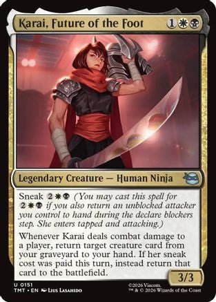 Karai, Future of the Foot (TMT-151) - Teenage Mutant Ninja Turtles Foil - Card Brawlers