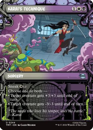 Karai's Technique (Showcase) (TMT-244) - Teenage Mutant Ninja Turtles Foil - Card Brawlers