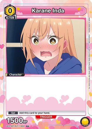 Karane Inda (003) (Box Topper Foil) (UE21BT/RLY-1-003) - UE21BT The 100 Girlfriends Who Really Really Really Really REALLY Love You Foil - Card Brawlers