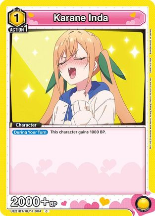 Karane Inda (004) (UE21BT/RLY-1-004) - UE21BT The 100 Girlfriends Who Really Really Really Really REALLY Love You - Card Brawlers