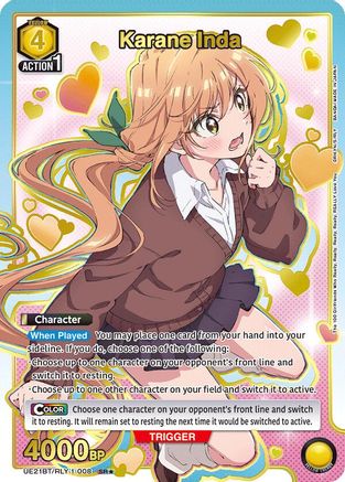 Karane Inda (008) (SR*) (UE21BT/RLY-1-008) - UE21BT The 100 Girlfriends Who Really Really Really Really REALLY Love You Foil - Card Brawlers