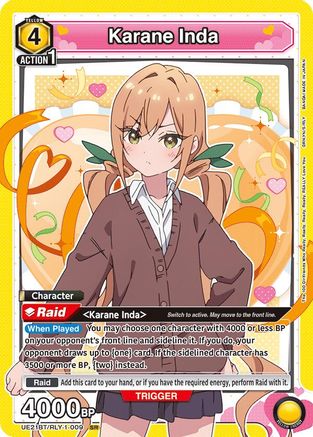 Karane Inda (009) (UE21BT/RLY-1-009) - UE21BT The 100 Girlfriends Who Really Really Really Really REALLY Love You Foil - Card Brawlers