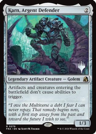 Karn, Argent Defender (PPFRA-279) - Promo Pack: Reality Fracture Foil - Card Brawlers