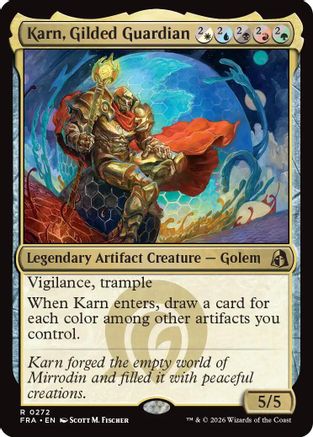 Karn, Gilded Guardian (FRA-272) - Reality Fracture Foil - Card Brawlers