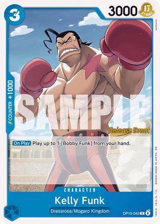 Kelly Funk (OP15-043) - Adventure on Kami's Island Release Event Cards - Card Brawlers