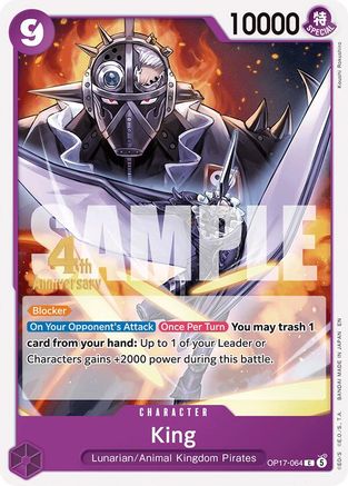 King (OP17-064) - The World's Strongest Warriors Release Event Cards - Card Brawlers