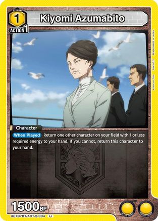 Kiyomi Azumabito (UEX07BT/AOT-2-004) - UEX07BT Attack on Titan Vol 2 - Card Brawlers