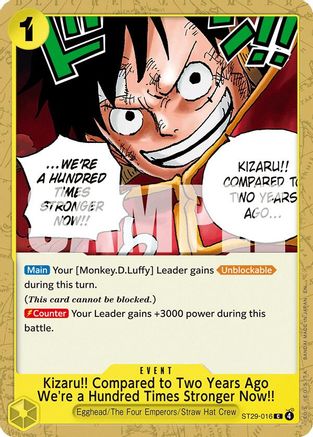 Kizaru!! Compared to Two Years Ago We're a Hundred Times Stronger Now!! (ST29-016) - Starter Deck 29: Egghead - Card Brawlers