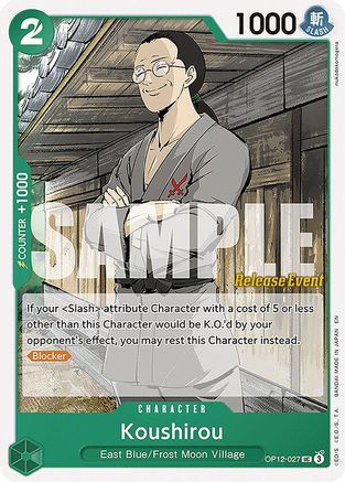 Koushirou (OP12-027) - Legacy of the Master Release Event Cards - Card Brawlers