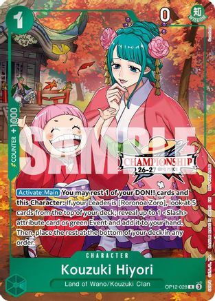Kouzuki Hiyori (CS 26-27 Celebration Pack) (OP12-028) - One Piece Promotion Cards Foil - Card Brawlers