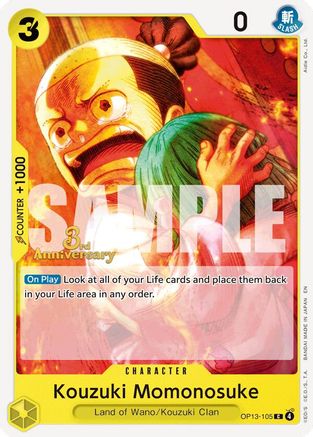 Kouzuki Momonosuke (OP13-105) - Carrying On His Will: 3rd Anniversary Tournament Cards - Card Brawlers